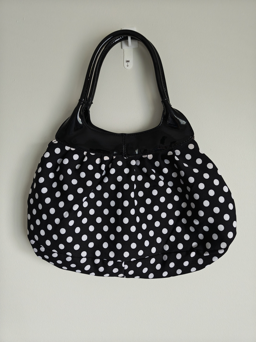 Vintage Y2K chateau Black and White Polka Dot Shoulder Bag